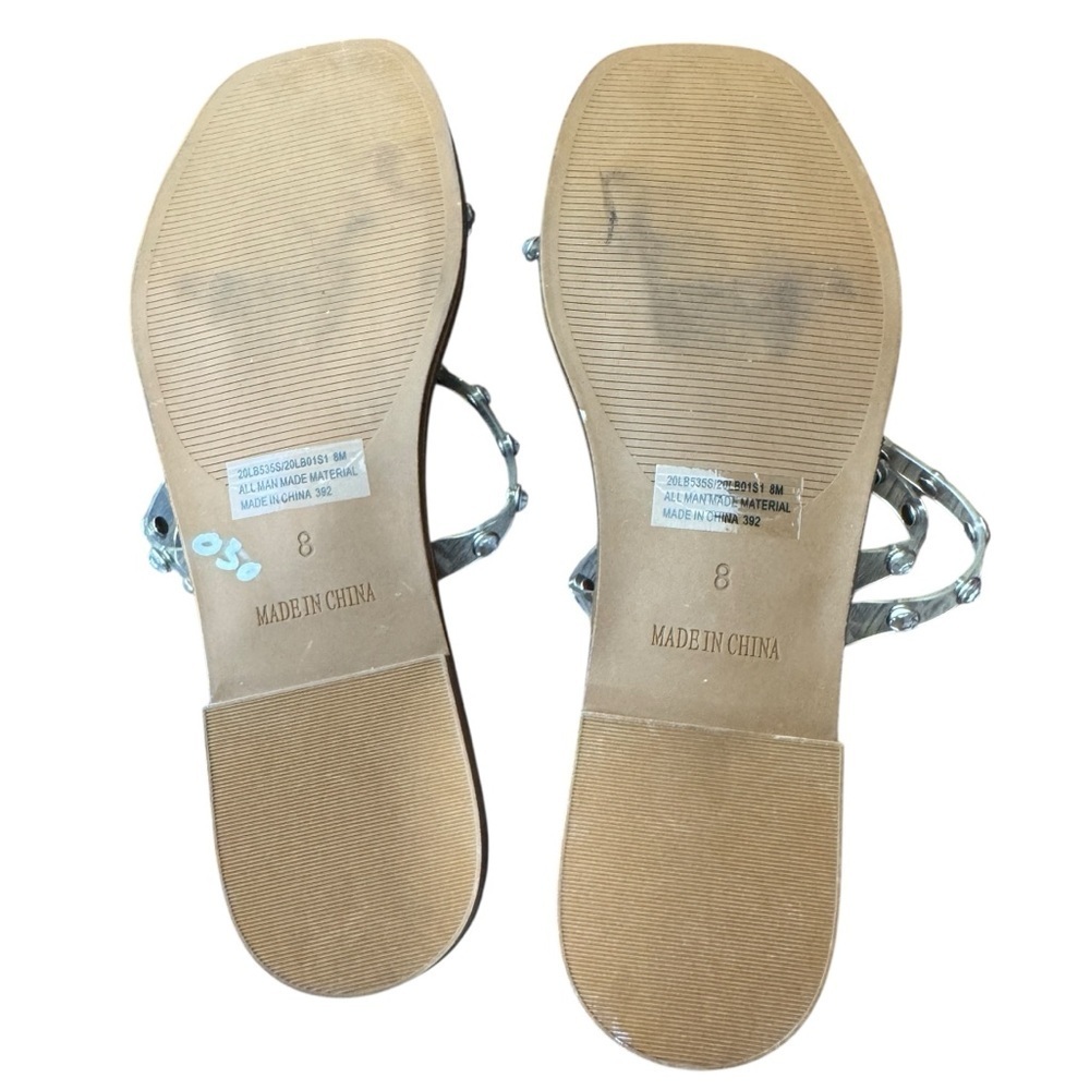 NEW Steve Madden Skyler Studded Clear Strappy Sandals, Size 8 - Picture 4 of 6
